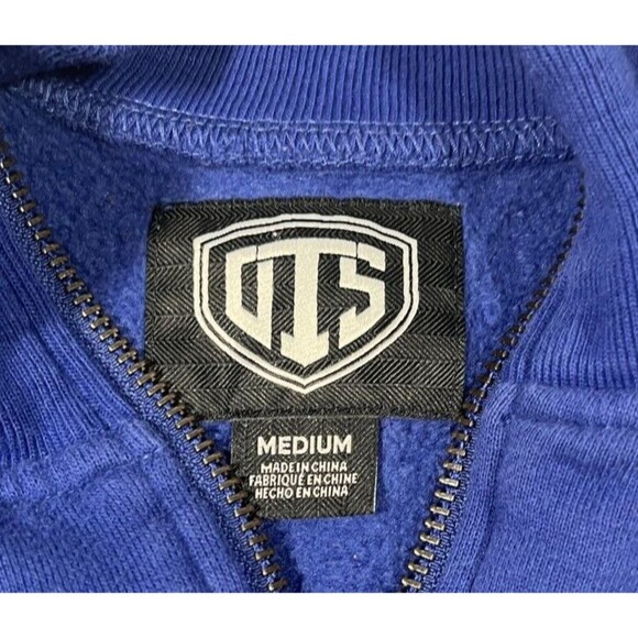 OTS New York NY Giants NFL Unisex‎ Quarter Zip Mock Turtleneck Shirt Medium - Picture 3 of 4